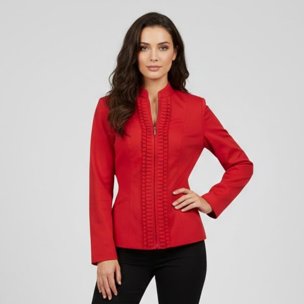TanJay Red Faux Suede Blazer
